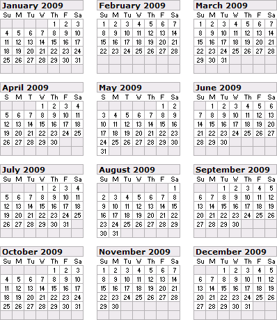 Calendar 2009 on 2009 Calendar Gif